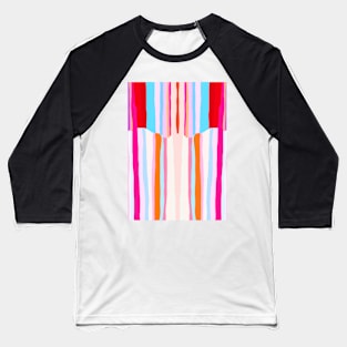 Abstract pattern, Red, Pink, Orange, Blue, Pattern, Scandinavian, Nordic, Fashion print, Scandinavian art, Modern art, Wall art, Print, Minimalistic, Modern Baseball T-Shirt